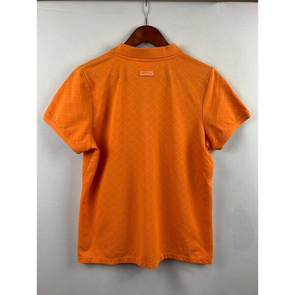 Izod Golf Women’s Large Orange Diamond Polo Shirt - Picture 2 of 7